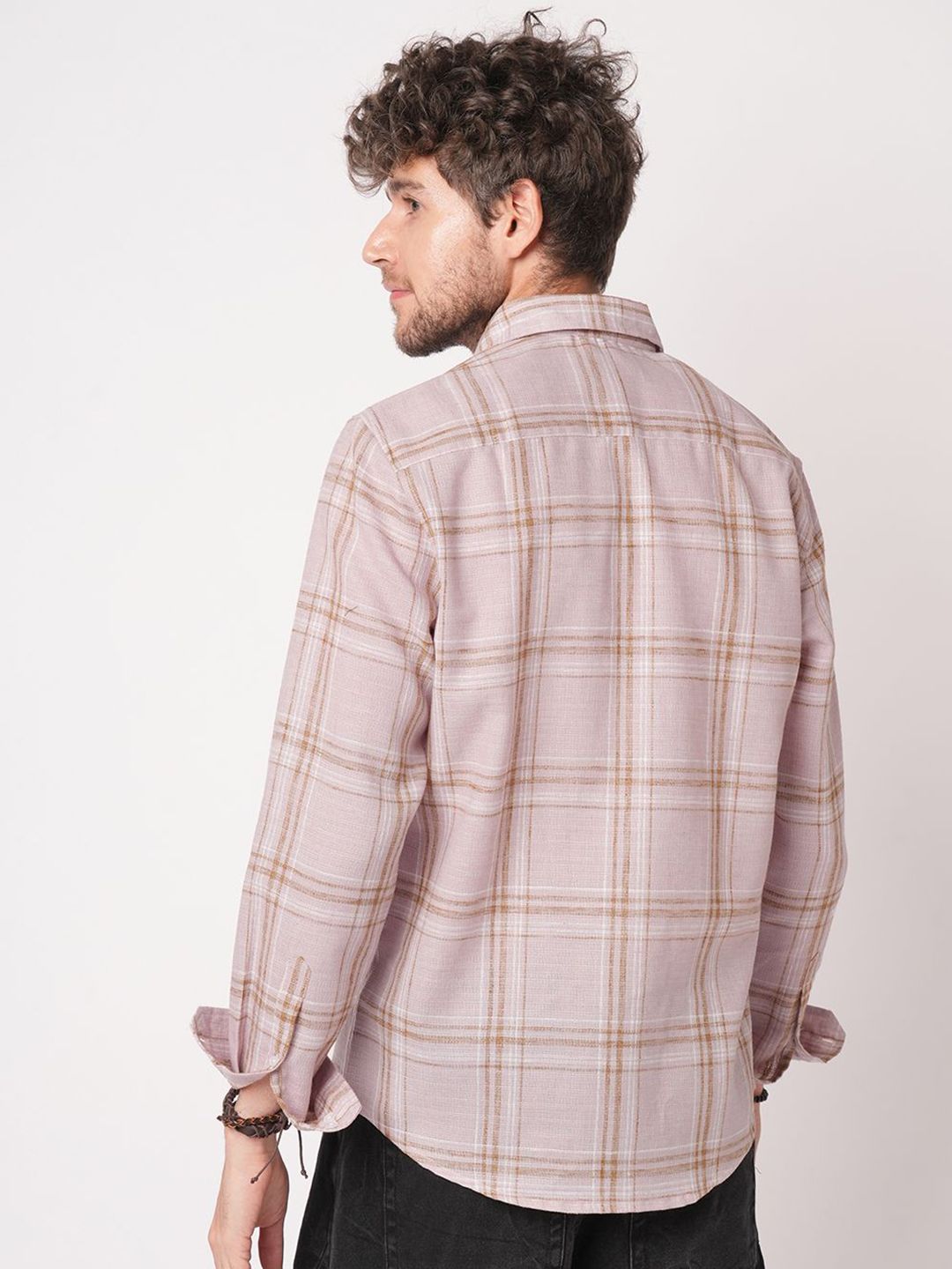 VASTRADO Classic Checked Slim Fit Pure Cotton Casual Shirt