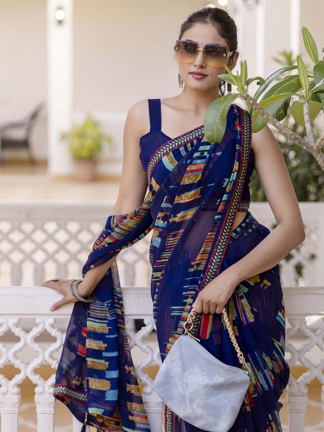 KALINI Pure Georgette Saree