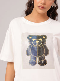 DressBerry Soft Sensation Printed Relaxed Fit T-shirt