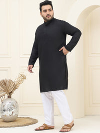 SOJANYA PLUS Mandarin Collar Regular Pure Cotton Straight Kurta with Pyjamas