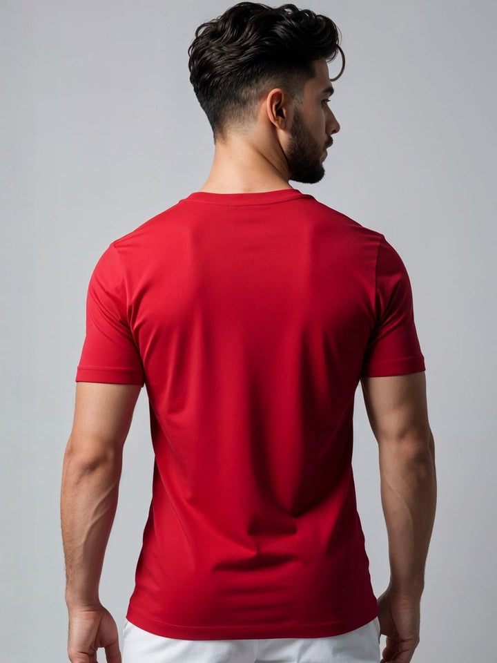 ADRO Typography Printed Short Sleeves Cotton Regular Fit T-shirt