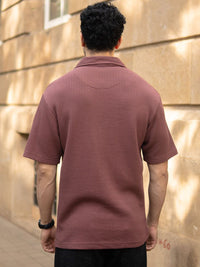 Powerlook SS25 Oversized Self Design Drop-Shoulder Sleeves Pockets Detail T-Shirt