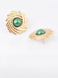 VOGUE PANASH Stainless Steel 18K Gold-Plated Circular Shape Studs