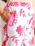 Mamicha Women Floral Printed Regular Pure Cotton Kurta with Trousers