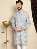 Anouk Ethnic Motifs Printed Mandarin Collar Long Sleeves Kurta