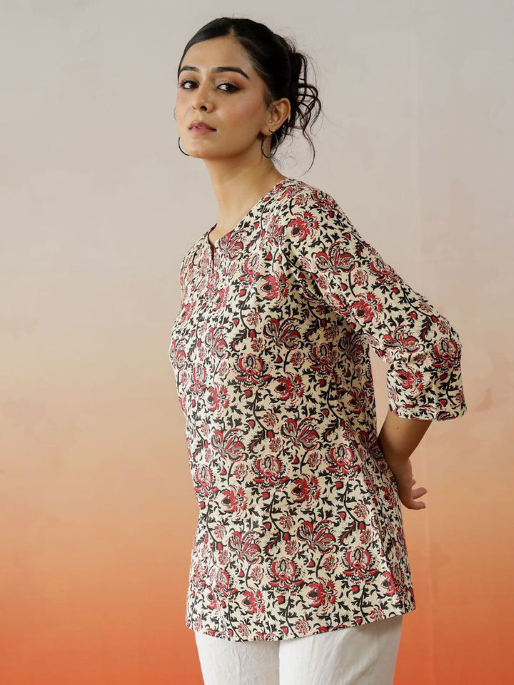 Sanskrutihomes wanita motif etnik dicetak atas kapas tulen