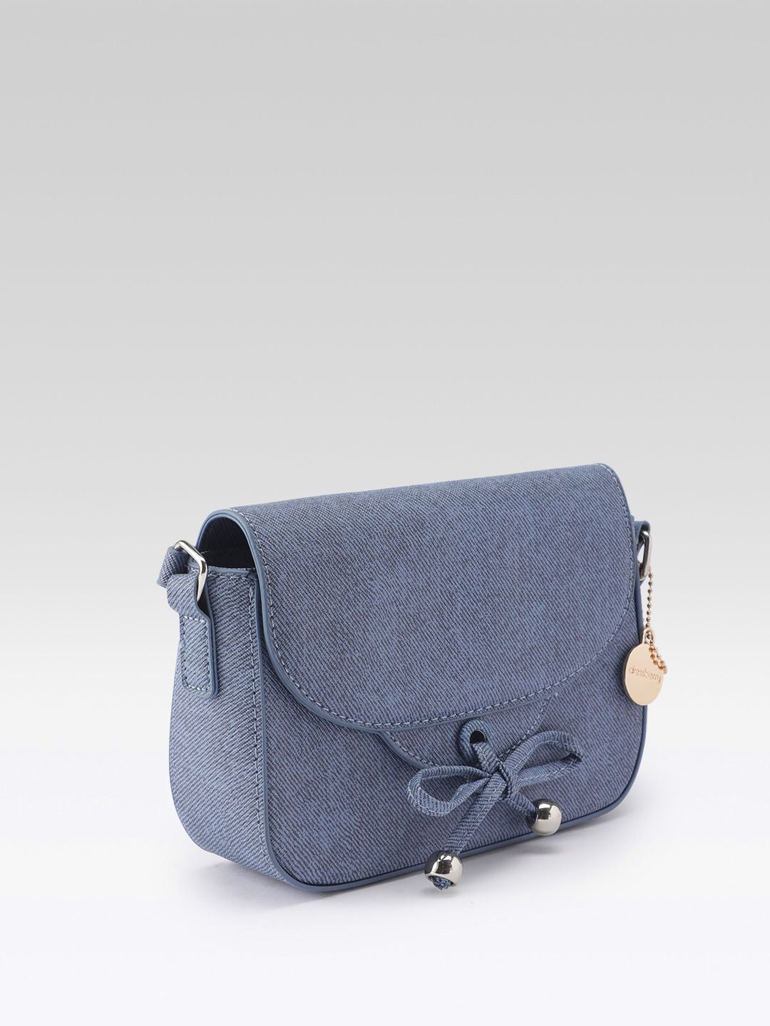 DressBerry Textured Structured Sling Bag with Bow Detail