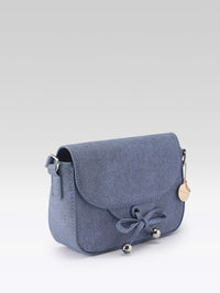 DressBerry Textured Structured Sling Bag with Bow Detail