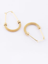 VOGUE PANASH Stainless Steel 18K Gold-Plated Contemporary Drop Earrings