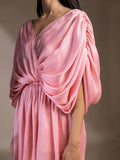 Mamicha Print Puff Sleeve Georgette Maxi Dress