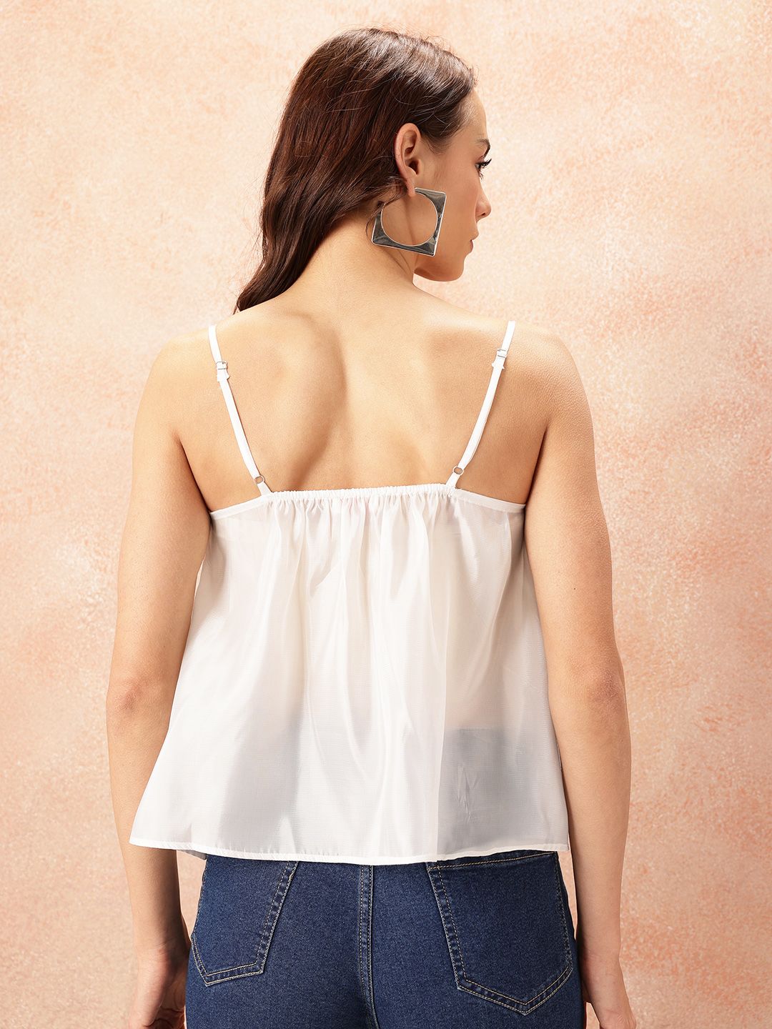 all about you Semi Sheer Sheen Top