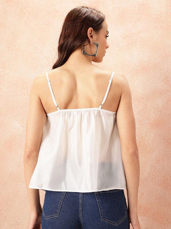 all about you Semi Sheer Sheen Top