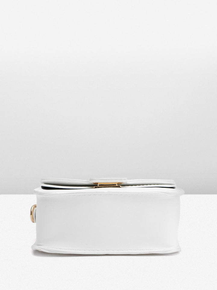 DressBerry Textured Structured Satchel Bag