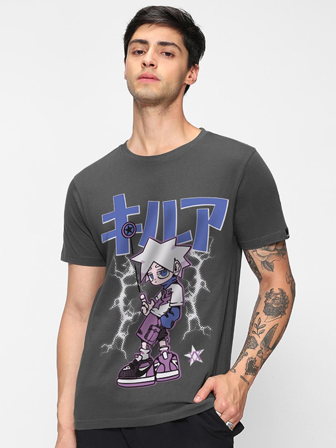 Bewakoof Men Graphic Printed Round Neck Cotton T-shirt