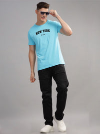 ADRO Men Typography Printed Applique T-shirt
