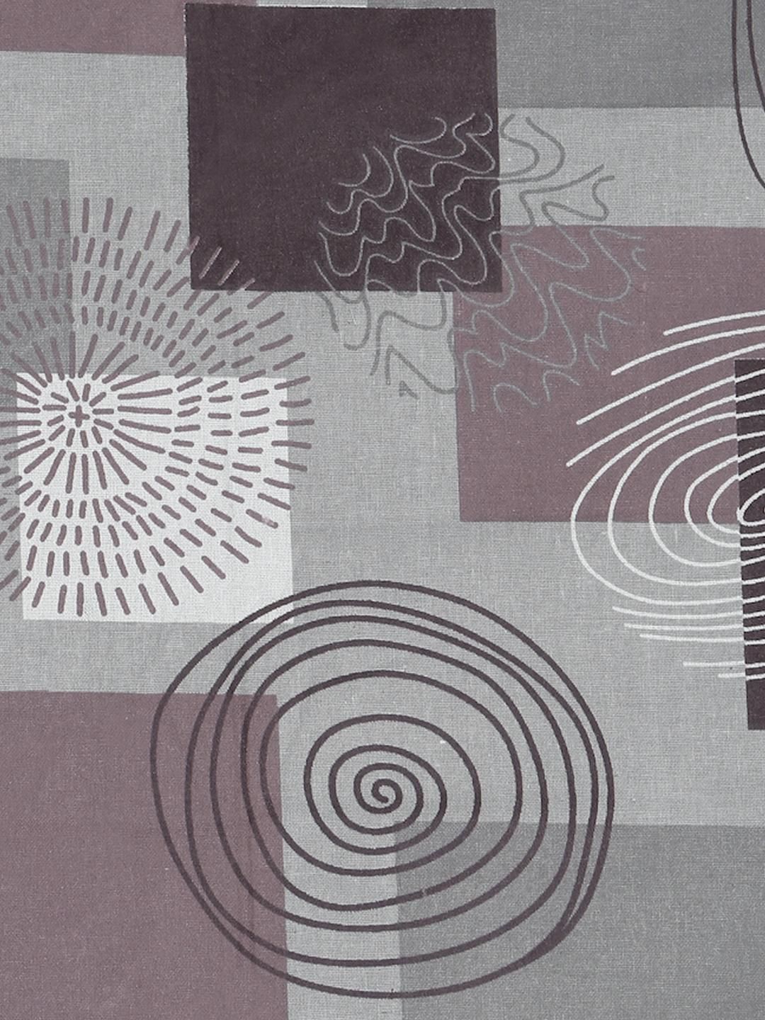 KLOTTHE Purple Geometric Cotton Single Bedsheets