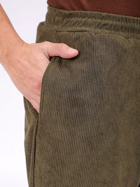The Indian Garage Co Men Striped Tapered Fit Regular Trousers