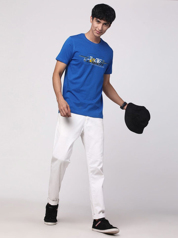 ADRO Men Graphic Printed Round Neck Cotton T-shirt