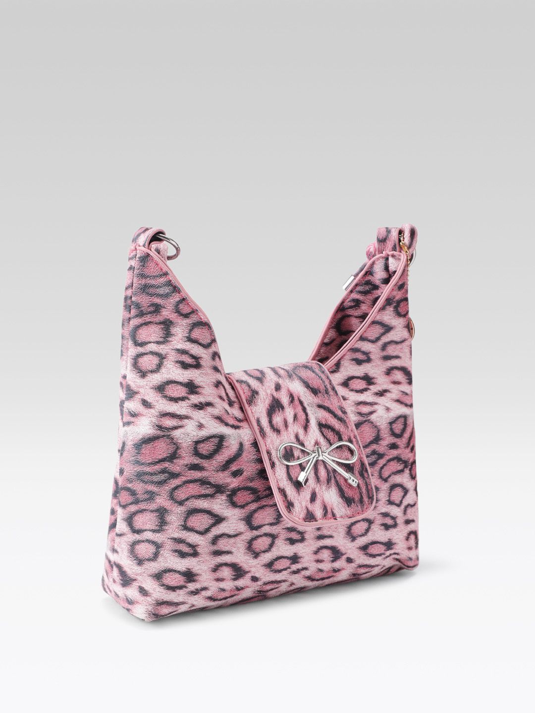 DressBerry Animal Print Sling Bag with Bow Detail