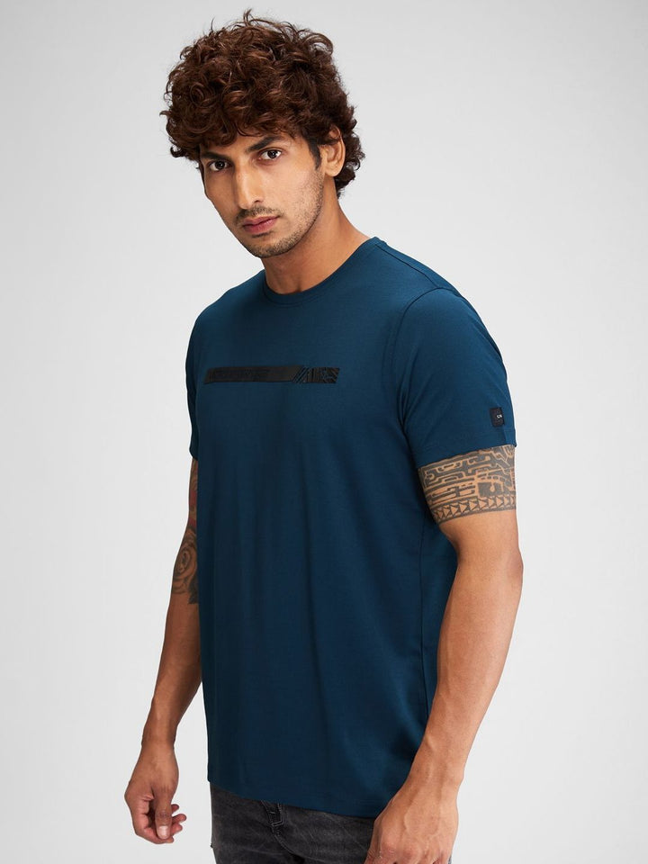SPYKAR Men Typography Pockets Slim Fit T-shirt