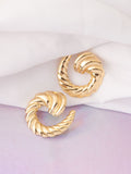 VOGUE PANASH Stainless Steel 18K Gold-Plated Contemporary Studs