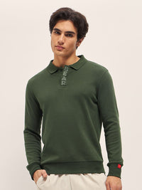 THE BEAR HOUSE Men Solid Polo Collar Cotton Slim Fit T-shirt