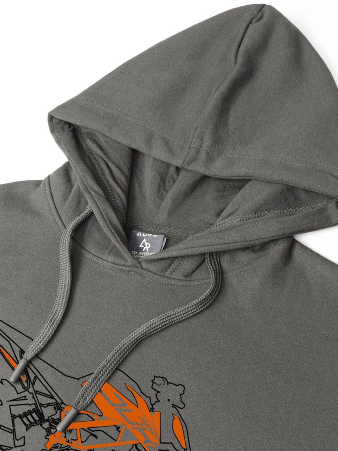 ADRO Men Printed Hooded Pure Cotton Sweatshirt