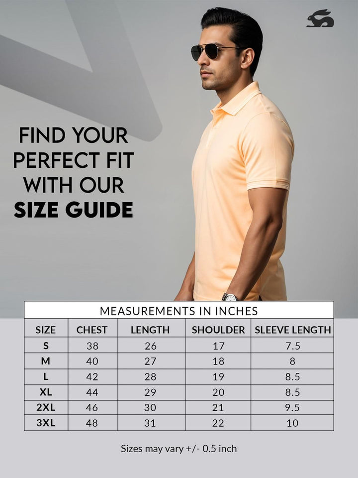 Tshirts ADRO Men Peach Cotton