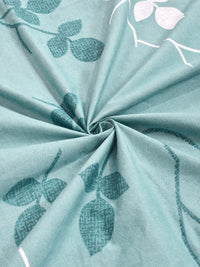 KLOTTHE Hijau & Putih Bercetak 300 TC Cadar Katil Double Dengan 2 Sarung Bantal- 2.5 m x 2.25 m