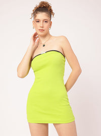 DressBerry Girly Glam Bow-Detail Ribbed Bodycon Mini Dress