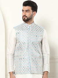 SOJANYA LUXE Men Embroidered Mandarin Collar Nehru Jackets