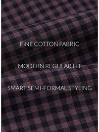 ADRO Men Standard Micro Checks Baju Kasual Berpetak