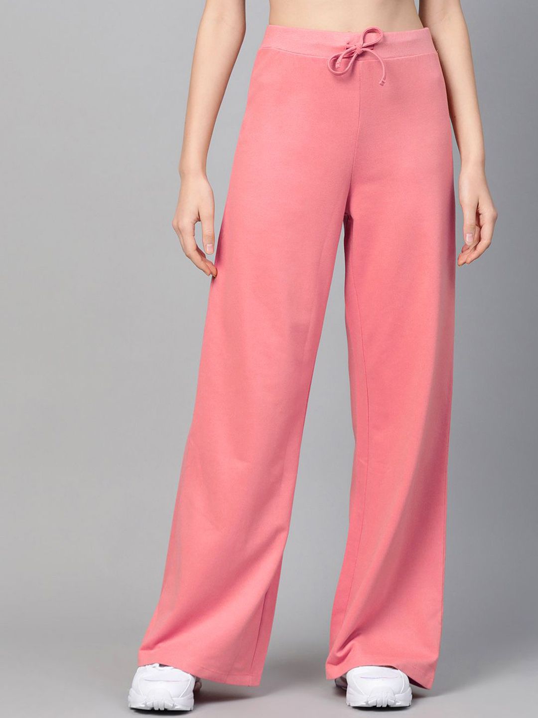 SASSAFRAS Women Wide Leg Cotton Track Pants