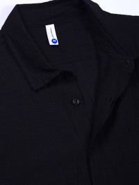 Thomas Scott Men Classic Slim Fit Spread Collar Textured Casual Shirt