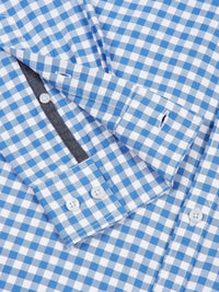 Thomas Scott Men Cotton Classic Slim Fit Gingham Checks Opaque Checked Casual Shirt