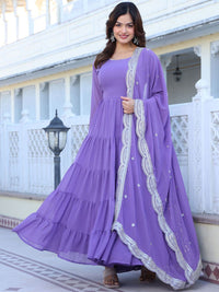 Wanita Kalini berlapis kurta dengan seluar & dengan dupatta