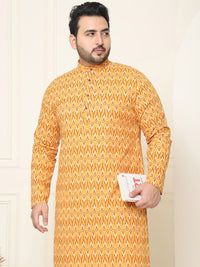 SOJANYA PLUS Geometric Printed Mandarin Collar Pure Cotton Straight Kurta with Pyjamas