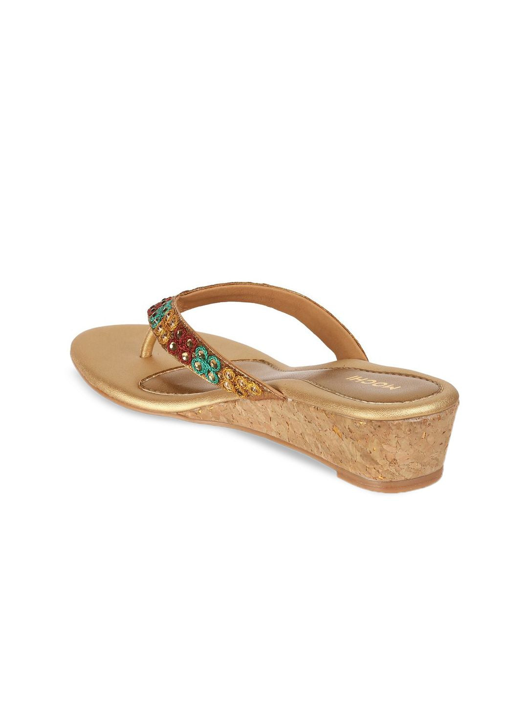 Mochi Women Embellished Wedge Heel Sandals