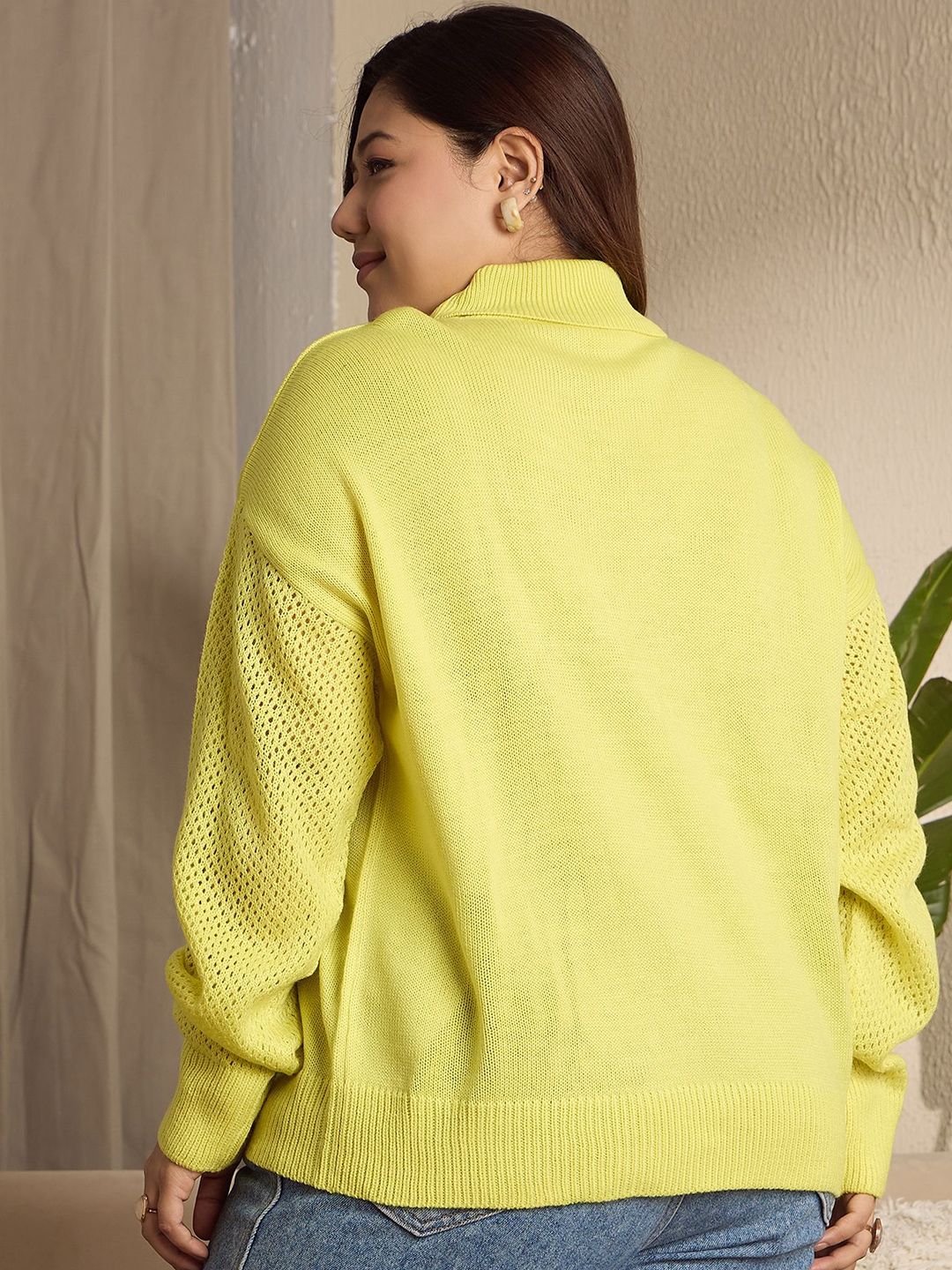 Berrylush Curve Women Plus Size Turtle Neck Pullover Sweater