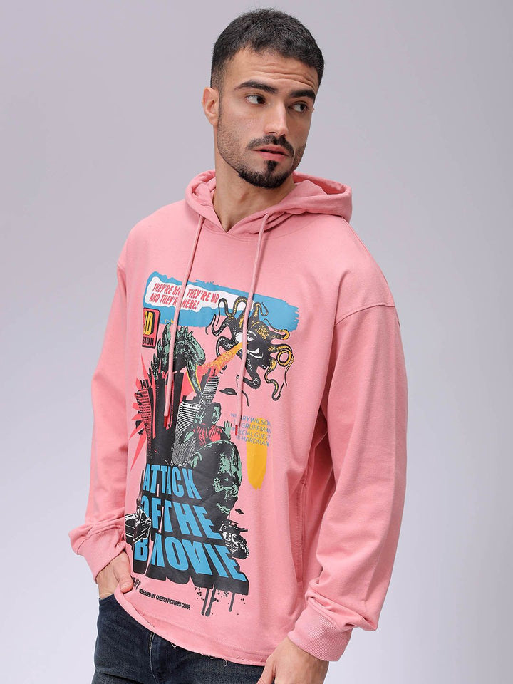 The Indian Garage Co Men Printed Hooded Sweatshirt