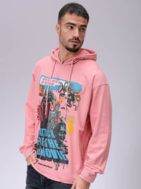 The Indian Garage Co Men Printed Hooded Sweatshirt