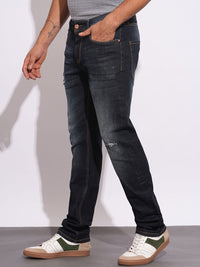 Being Human Men Classic Mildly Distressed Heavy Fade Stretchable Jeans