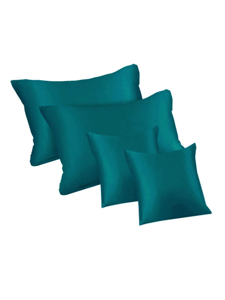 Myntra Elegant Homes Teal 400 TC Cadar dengan 2 Sarung Bantal