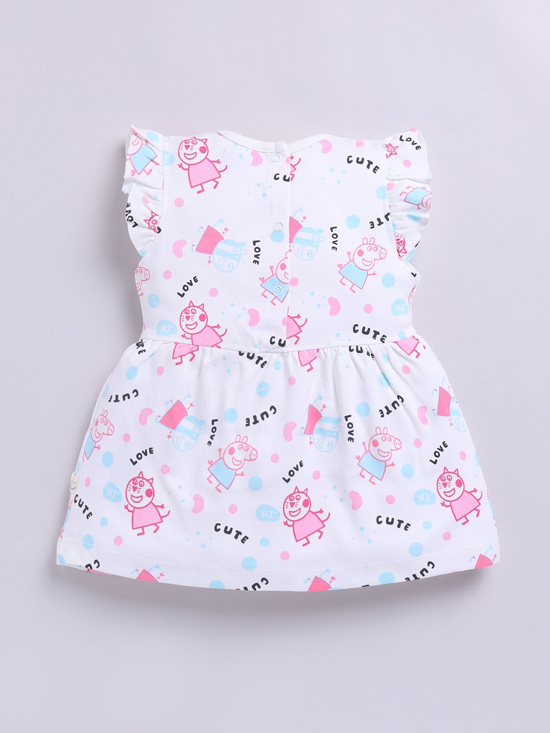 Happy Faces Infant Girls Peppa Pig Printed Pure Cotton A-Line Dress