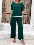 all about you Green T-shirt With Trousers Co-Ords