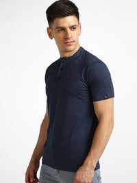 Urbano Fashion Mandarin Collar Cotton T-shirt