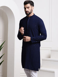 SOJANYA Kurta Kapas Tulen Dihiasi Labuci