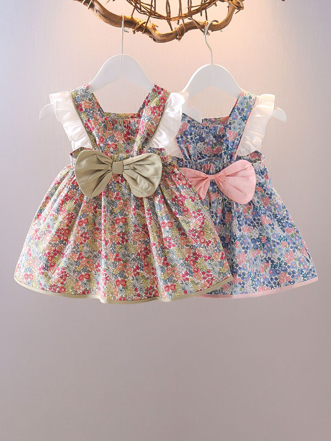 YK Girls pack of 2 Floral Printed Fit & Flare Dress