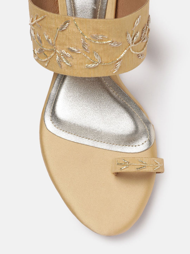 House of Pataudi Ethnic Embellished Block Heels