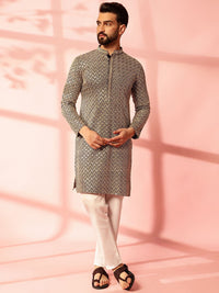 Anouk Men Embroidered Regular Thread Work Pure Cotton Kurta with Pyjamas